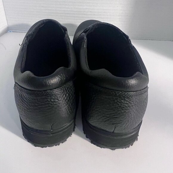 Dr, Scholls Black Slip-On Leather Non-Slip Work Shoes For Men - Picture 4 of 4